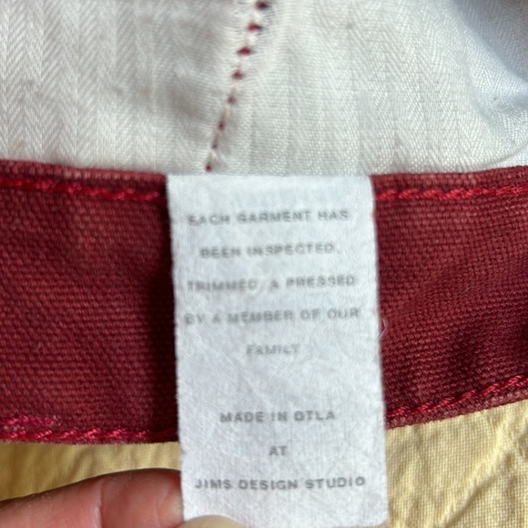 Father’s Daughter Brendan High Rise Short in Brick, USA Made, 100% Cotton, 28. - Picture 5 of 11